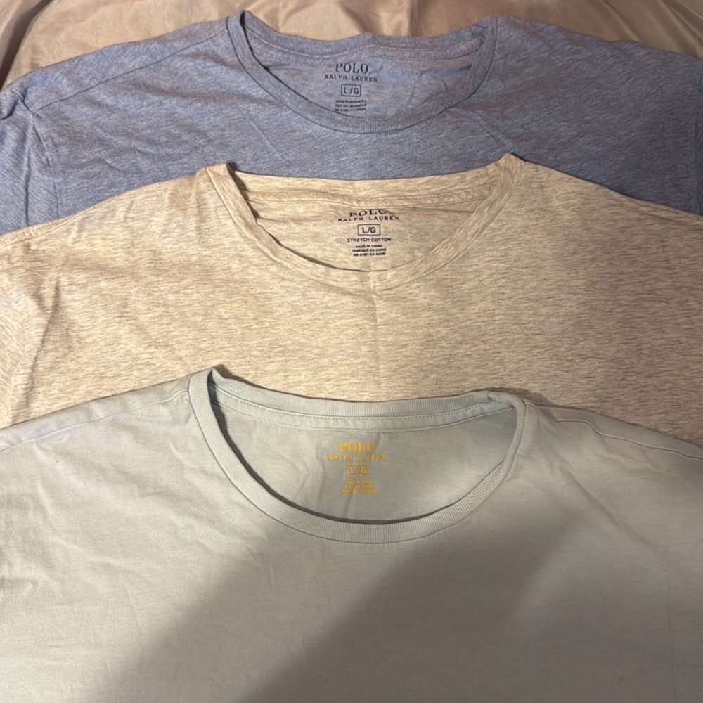 Polo Ralph Lauren 3 T shirts size Large.